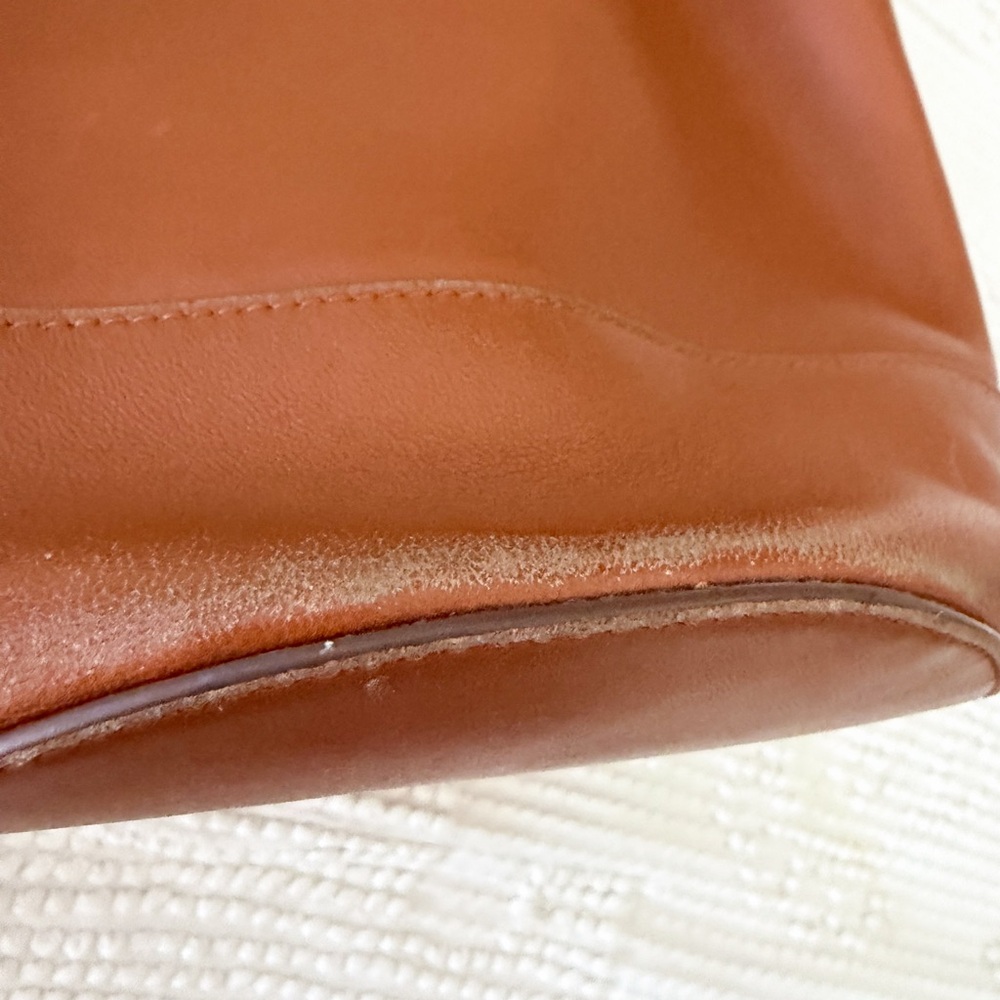 Jenni Kayne leather Mini drawstring bag in Saddle - Picture 8 of 10